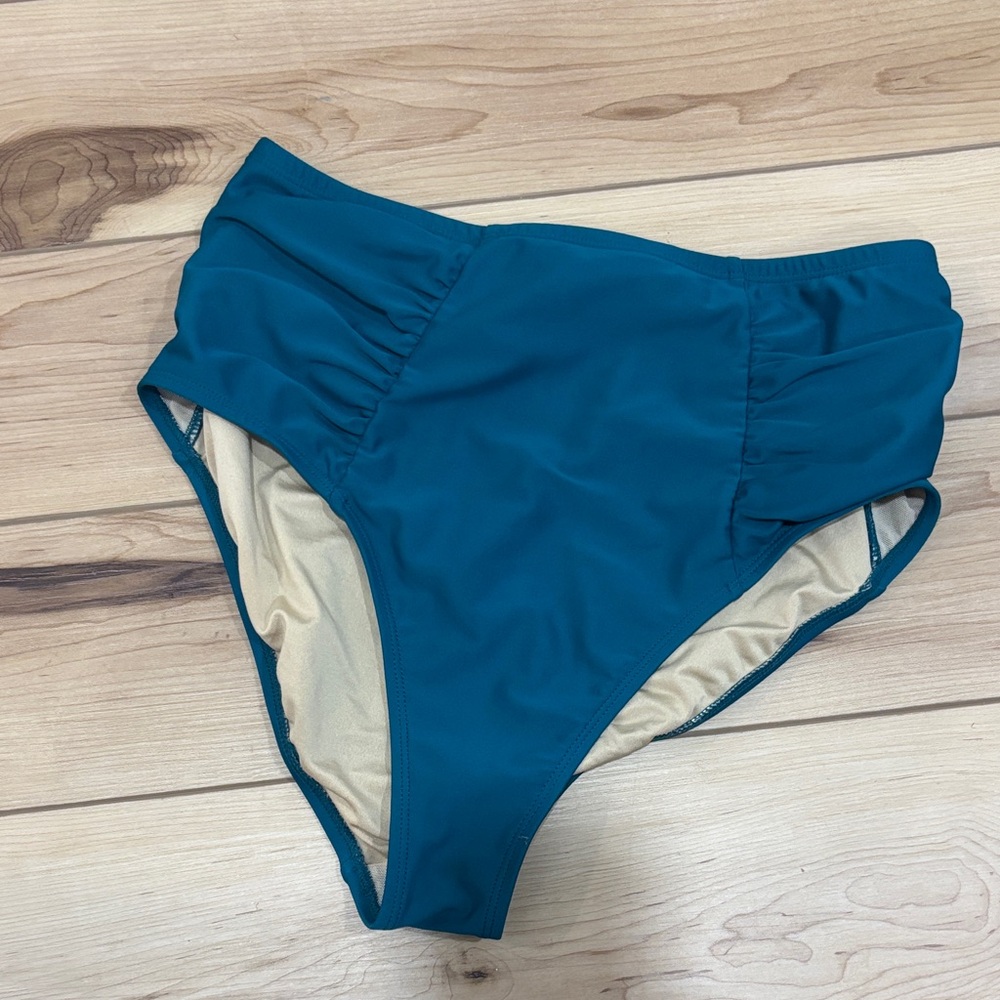 Old Navy Teal High Rise Bikini Bottom